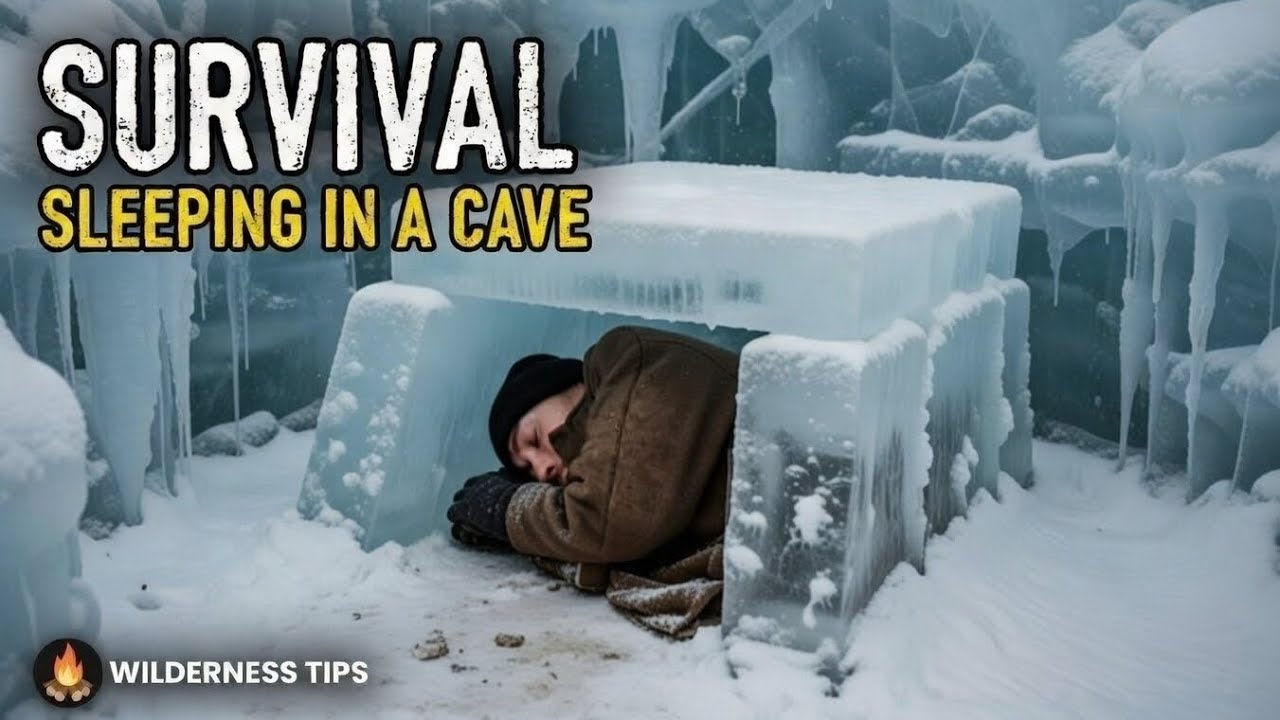 Surviving the Freeze: Night in a Frozen Ice Cave । Frozen life journey । 