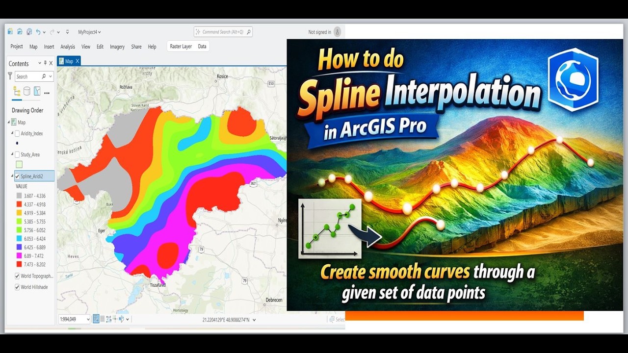 How to do Spline interpolation in ArcGIS Pro: Create smooth curves ...