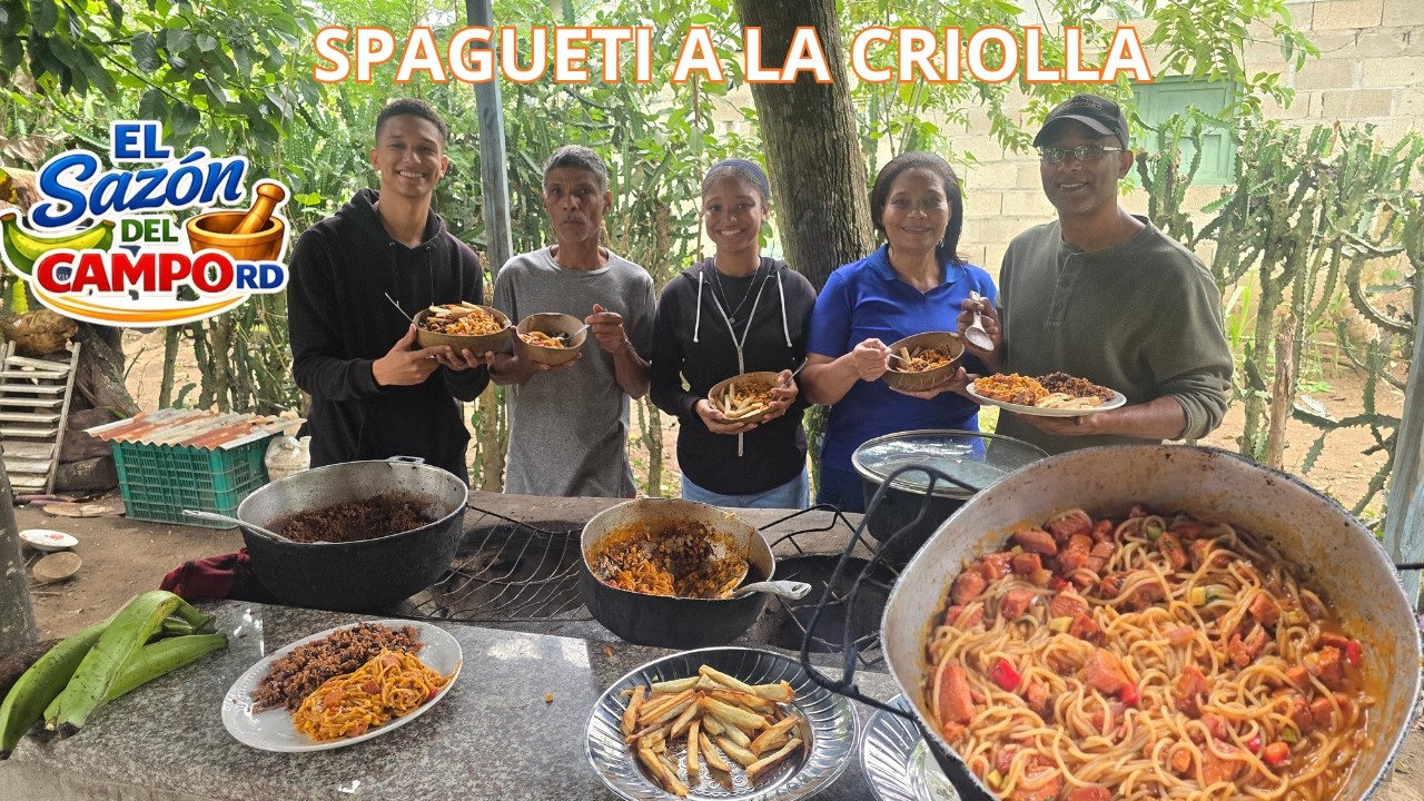 Espaguetis a la criolla 🤩, ven a disfrutar con el verdadero sazón del campo 😋🔥