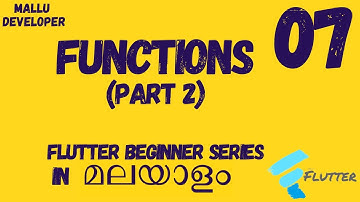 Functions or Methods in Dart Programming Language | Part Two | Flutter Malayalam Tutorials