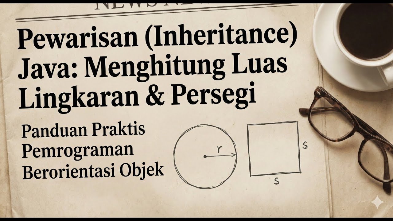 Pewarisan (Inheritance) Java: Menghitung Luas Lingkaran & Persegi - YouTube