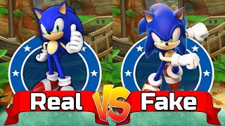 Sonic Dash vs Subway Blue Hedgehog Hero Run - Sonic Real vs Fake - All Characters Unlocked Gameplay screenshot 2