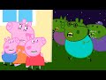 Zombie apocalypse daddy pig turns into zombie  peppa pig funny animation