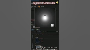 Light Bulb Animation HTML CSS #shorts #bulb