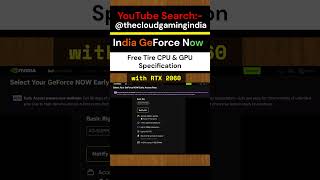India GeForce Now Specifications @thecloudgamingindia