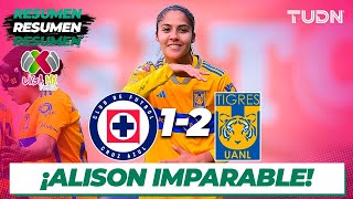 Resumen y goles | Cruz Azul 1-2 Tigres | Liga Mx Femenil - CL2024 J6 | TUDN
