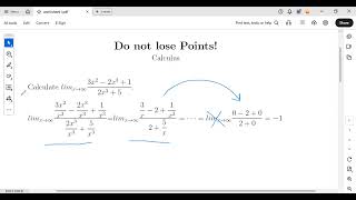 Don't lose Points! Limit laws.