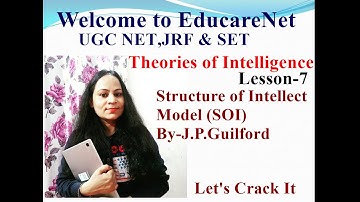 Structure of Intellect (SOI) Model of Intelligence by Guilford, Theories of Intelligence. Lesson-7