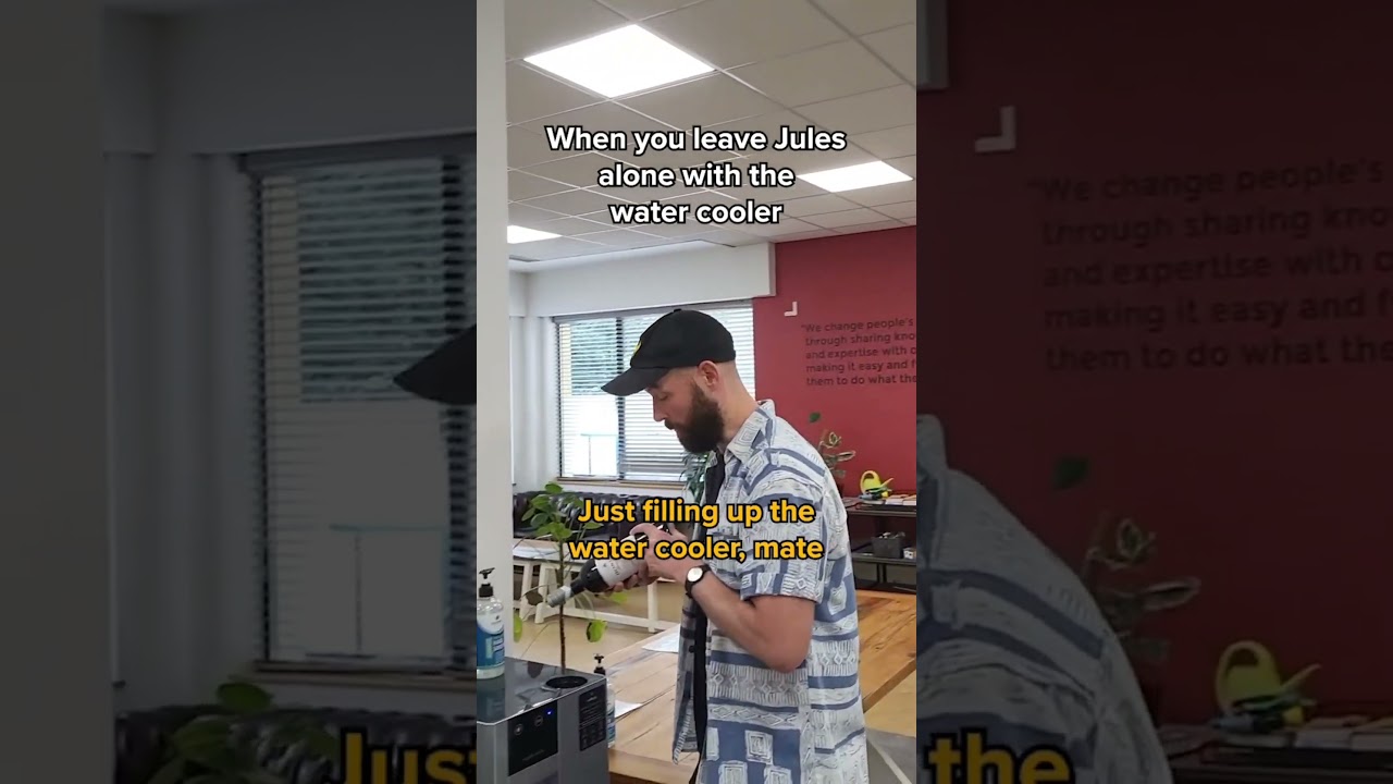 Who left Jules alone with the water cooler? | BTS at FGS