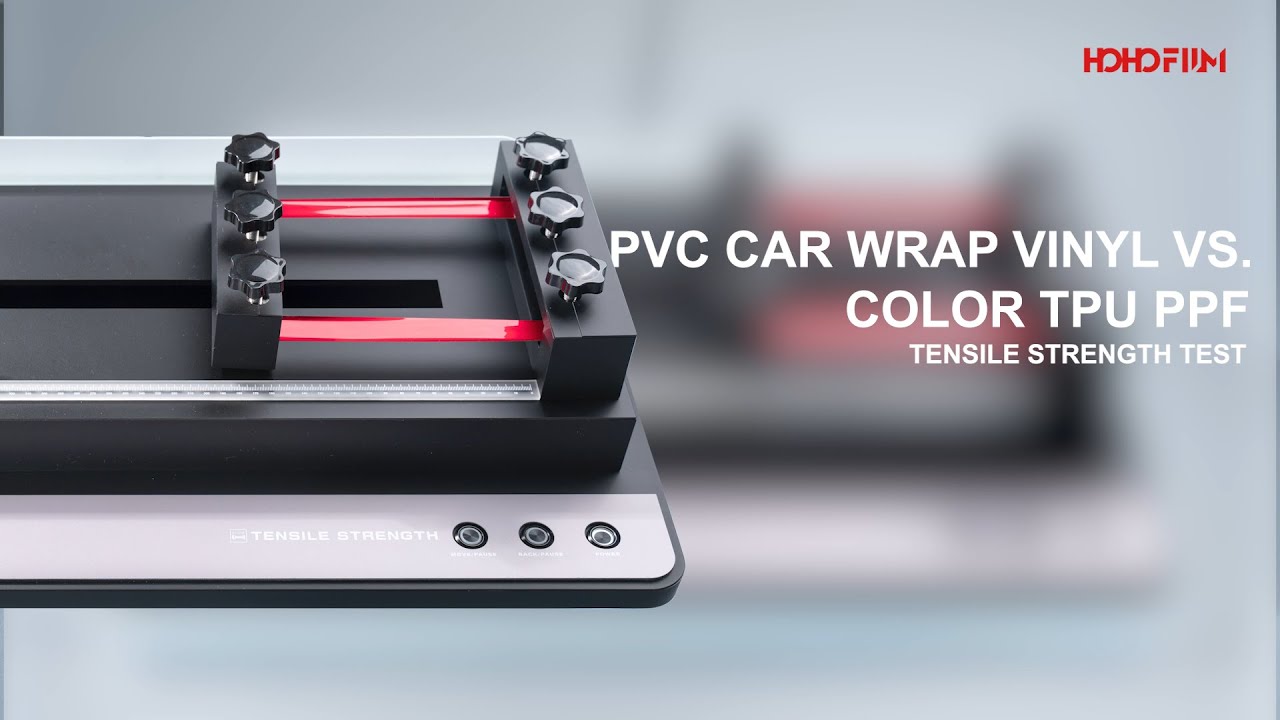 Car Wrap Vinyl VS. Color TPU PPF - Tensile Strength Test - YouTube