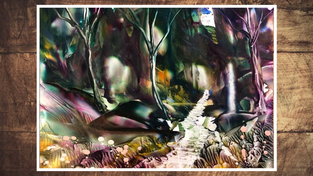 SIMPLE & EASY/ How To Paint An ABSTRACT Landscape In Minutes / Step By ...