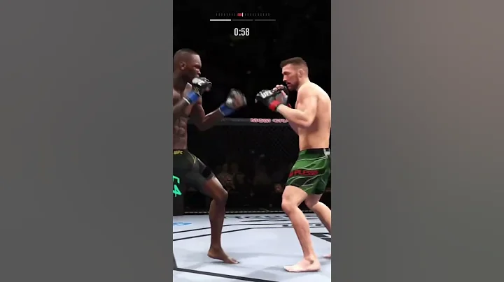 Israel Adesanya VS Du Plessis KO!🏆 #ufc #mma #ufc290 #gaming #ufc4  #ufc4knockouts #trendingshorts