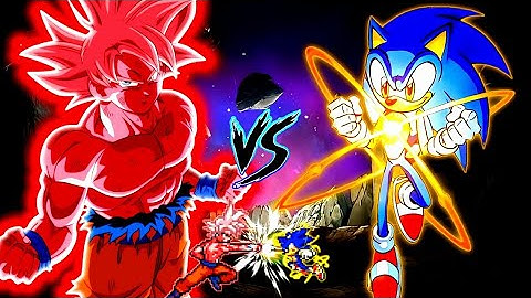 Goku MUI KaiokenX10 V2 OP VS Sonic Chaos V4 JVL OP (all form) in Jump Force Mugen