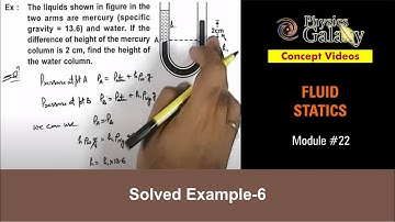 Class 11 Physics | Fluid Statics | #22 Solved Example-6 on Fluid Statics | For JEE & NEET