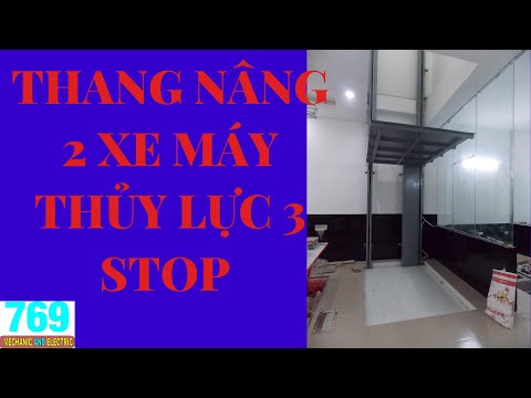 Video Thang nâng 2 xe máy thủy lực 3 Stop lắp đặt tại Honda... - youtube