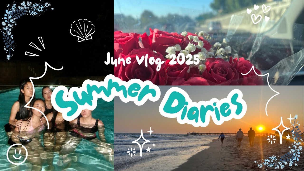 [vlog] june 2025 summer diaries 🐬🎧💦 | beach, late night swim, summer recital
