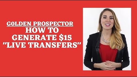 How To Generate "Live Transfers" For Only $15 Per Lead.