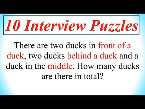 10 Interview Puzzles || 10 Interview Riddles || commonly asked interview puzzles,