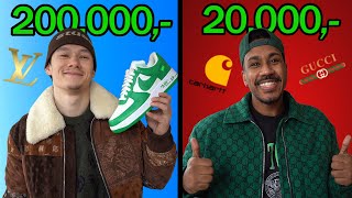 200.000 KR vs 20.000 KR OUTFIT CHALLENGE!