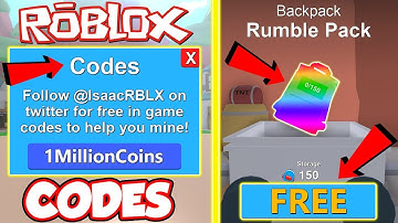 (Code) ALL 2018 CODES AND FREE INSANE BACKPACK IN Roblox Mining Simulator! *1000