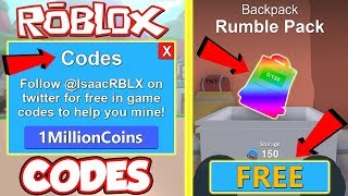 Code All 2018 Codes And Free Insane Backpack In Roblox Mining Simulator 1000 S Of Youtube - (120 codes) all roblox mining simulator codes 2018 gravycatman