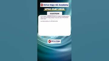 A number is mistakenly divided by 4 instead of multiplying by 4. #upscpyq #upsc2025 #upsccsat #upsc