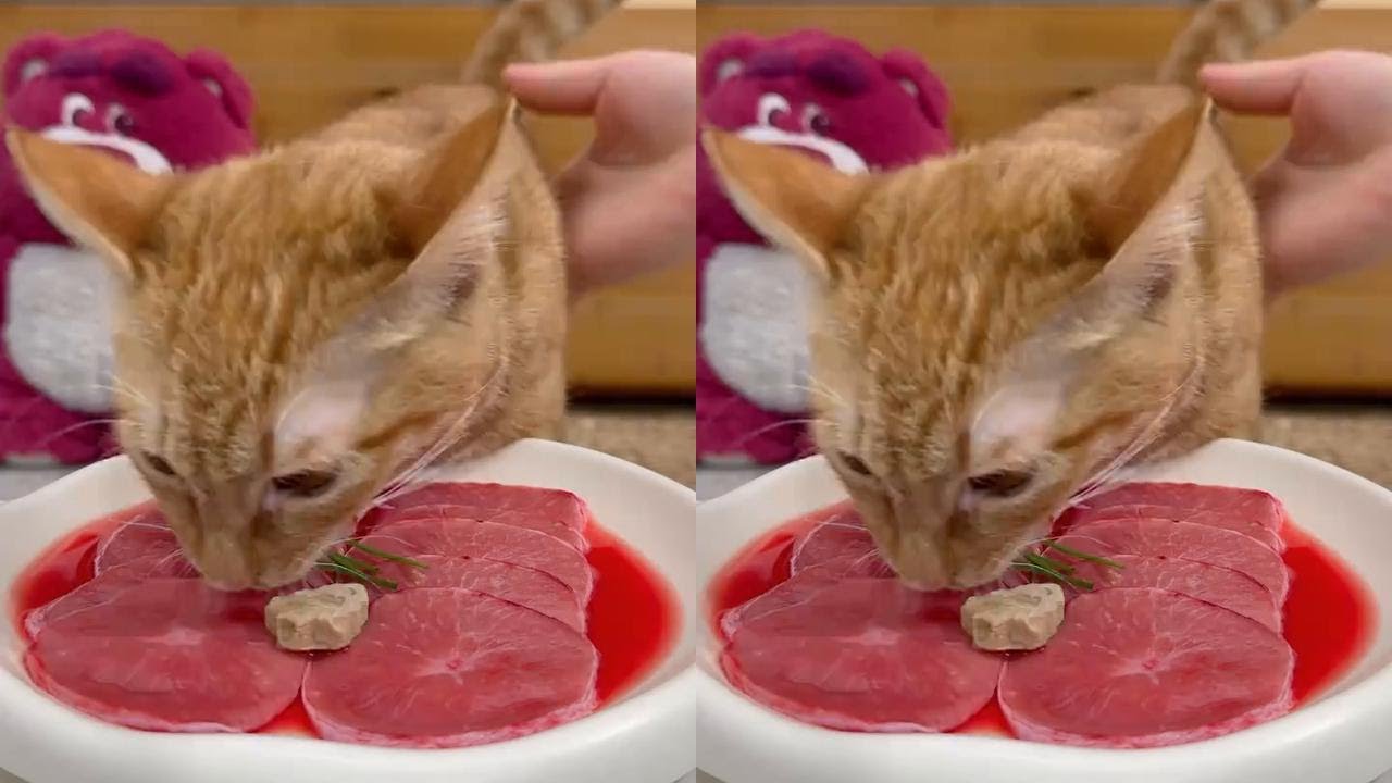 Pink and tender meat strips 