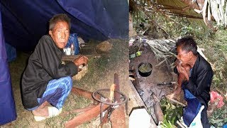 Thương ông lão 40 năm bị hăt' hủi phải lên rừng nhặt lá đào củ sống cầm cự