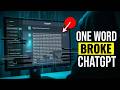 This 1 Word Hack Leaks ChatGPT’s Private Data!