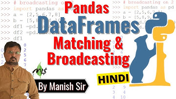 #Pandas#Broadcasting#DataFrame#CBSE#CS#IP#11th#12th#BCA#PGDCA#CSE#python3#BscCS#1Darray#ScalarValues