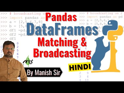 #Pandas#Broadcasting#DataFrame#CBSE#CS#IP#11th#12th#BCA#PGDCA#CSE#python3#BscCS#1Darray#ScalarValues