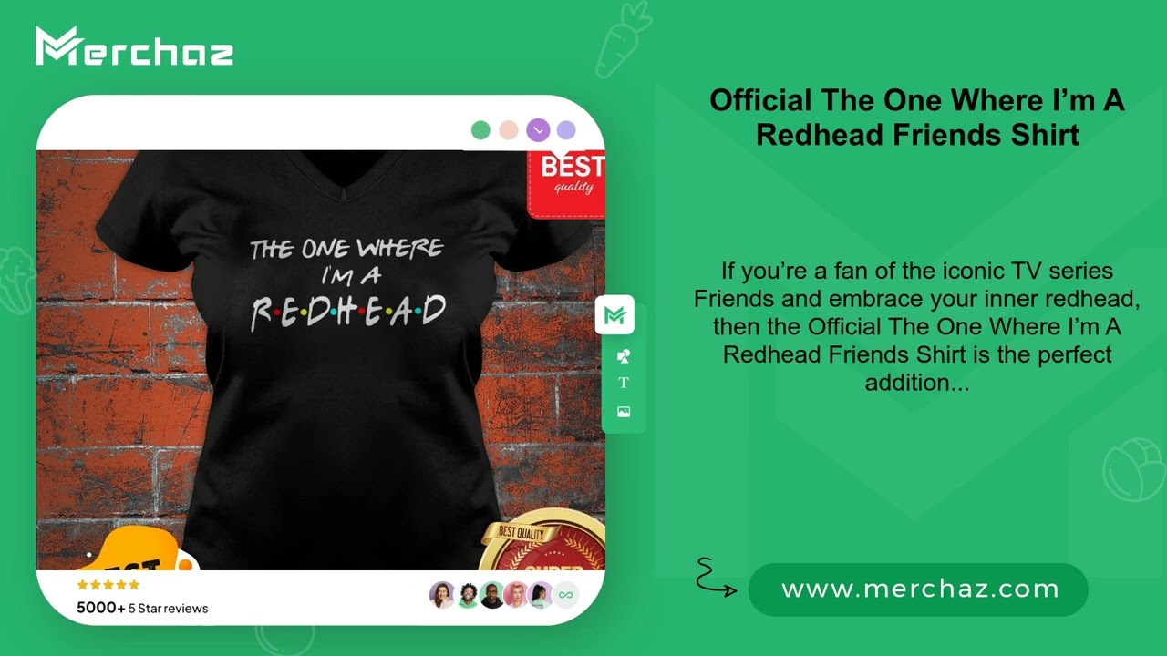 Official The One Where I’m A Redhead Friends Shirt