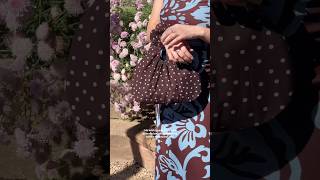 diy scrunchie handbag! I used the pattern from The Fabric Store 🌷 #shorts #sewing