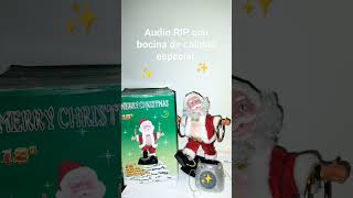 músical christmas moving figure santa Claus con sus haros dorados del año 2009, audio especial 🎅🏻.