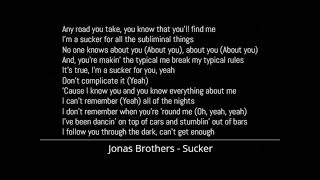 Jonas Brothers - Sucker (Lyrics)