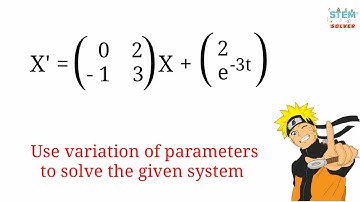 8.3.6 Use variation of parameters to solve the given system | DE