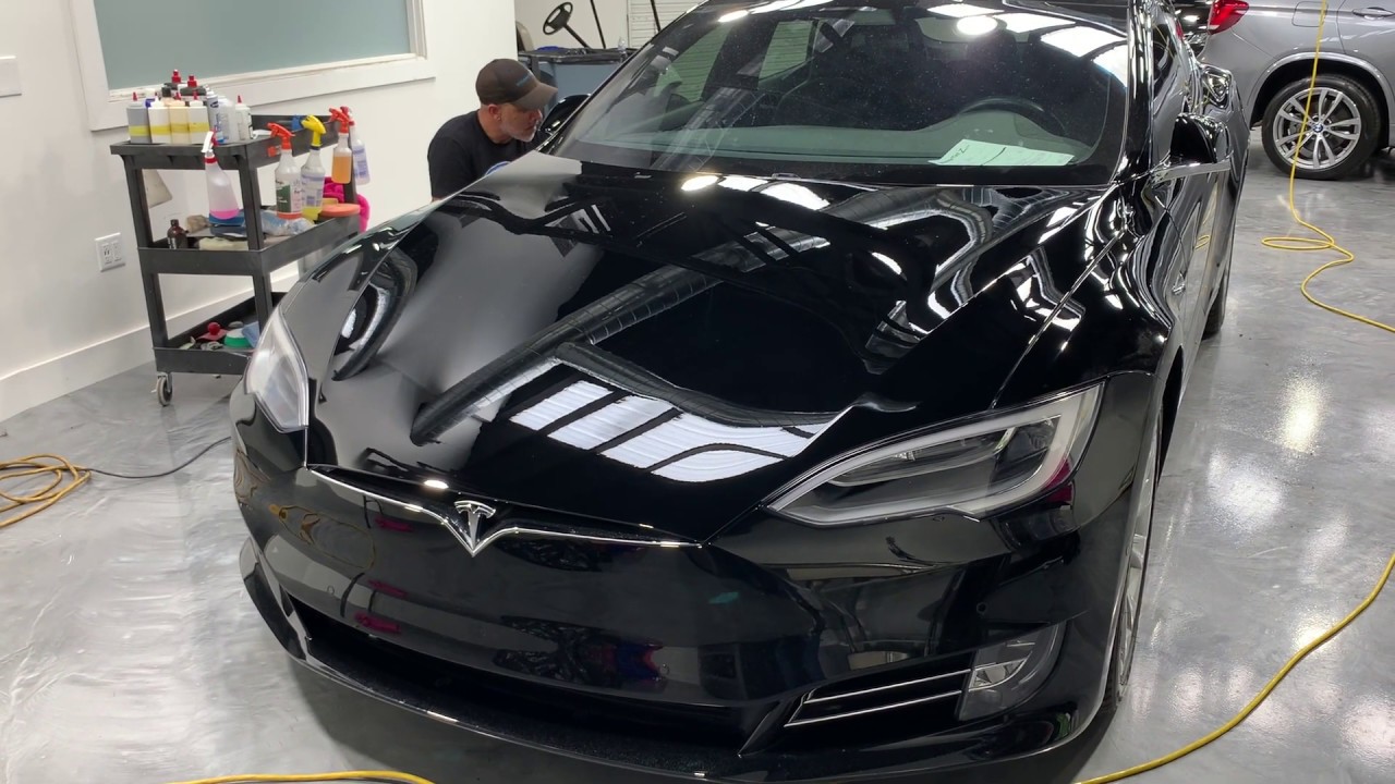 Tesla Model S Two Stage Paint Correction Window Tint Z Orlando