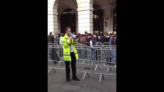 Security banter outside Apple Store in Covent Garden