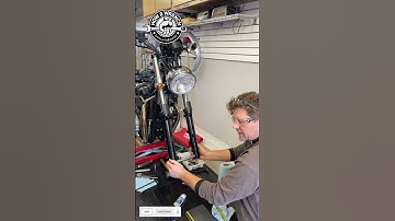 Fork alignment Do this when installing your forks #how2wrench #motorcyclerepair #triumph