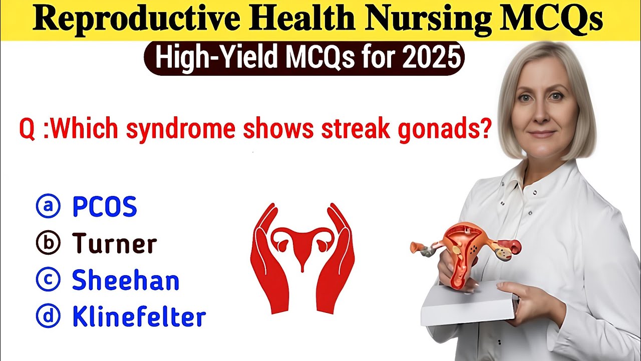 Reproductive Health Nursing MCQs 2025 | Women’s & Sexual Health |  ANM, NCLEX, RRB, NORCET, WBHRB