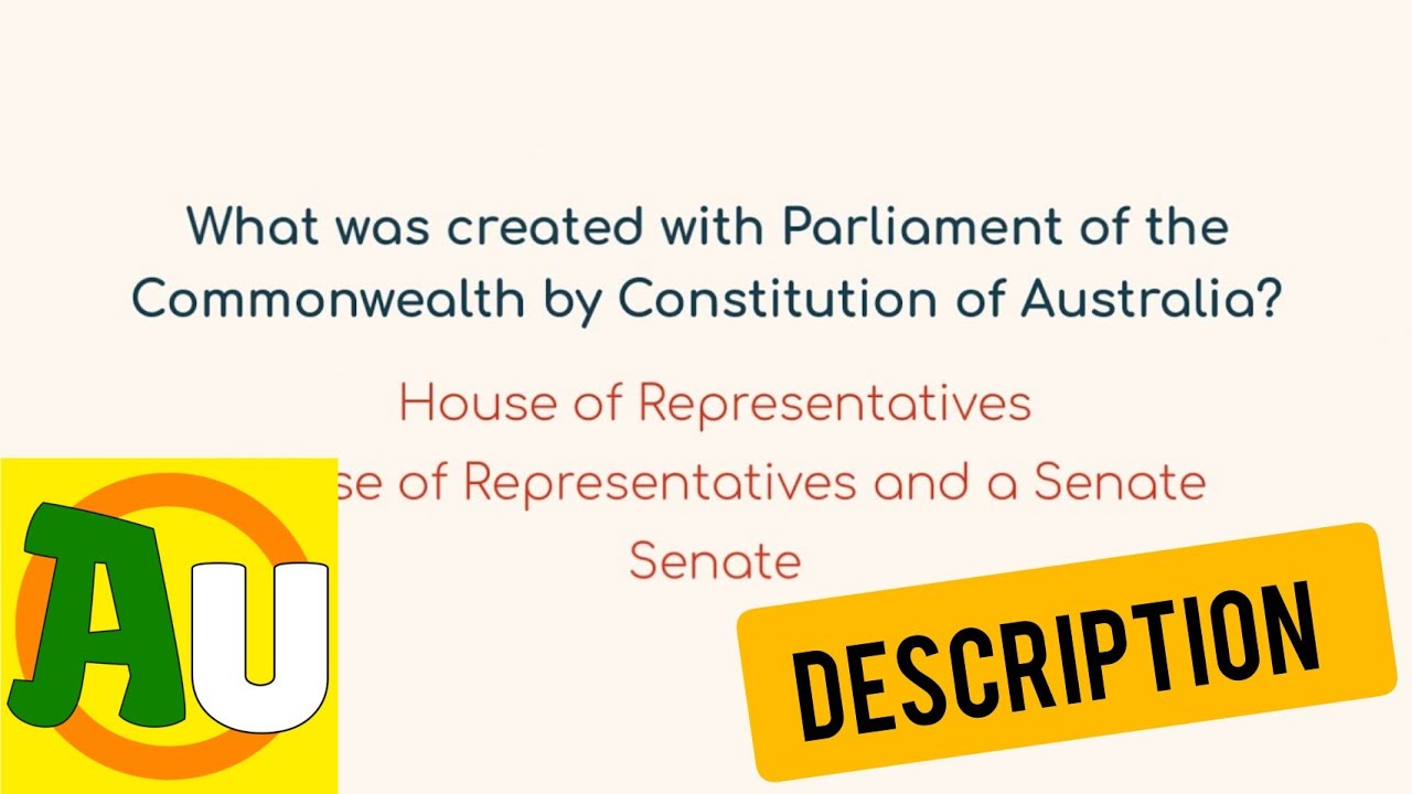 15. (DESCRIPTION) Australian Citizenship Test with Answers - NEW