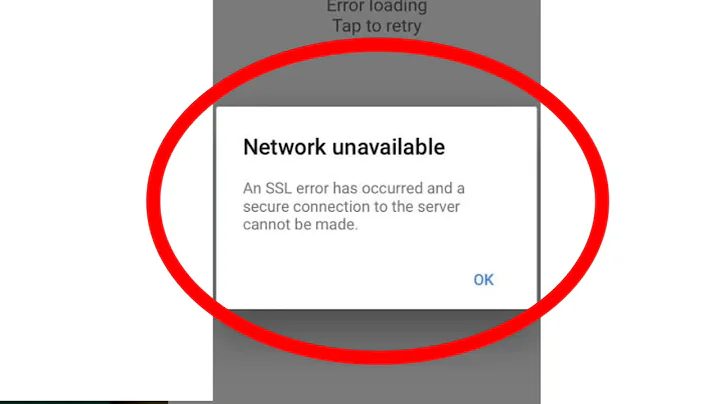 YouTube Fix Network Unavailable An SSL. error has occurred and a secure connection to the in IPhone