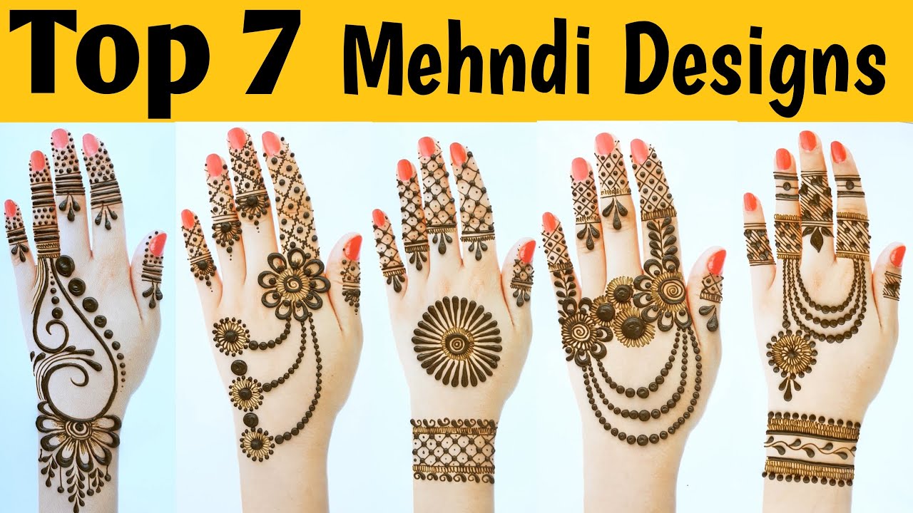 7 Most Beautiful Easy Stylish Back Hand Mehndi Designs New Simple Mehandi Ke Designs Youtube