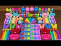 RAINBOW slime! Mixing random into CLAY PIPING BAGS!Relaxing Satisfying Slime Video #108