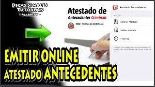 SOLICITAR ATESTADO DE ANTECEDENTES CRIMINAIS online screenshot 1