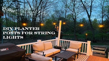 DIY Planter Posts For String Lights