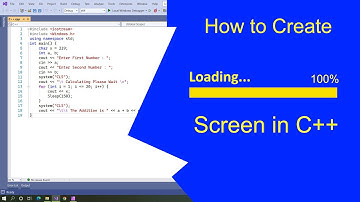 How to Create Loading Screen in C++