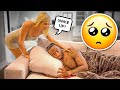 SLEEPING On The COUCH To See How My GIRLFRIEND Reacts! *CUTE*