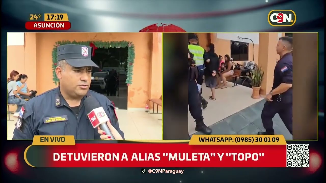 Detienen a “Muleta” y “Topo” en Asunción