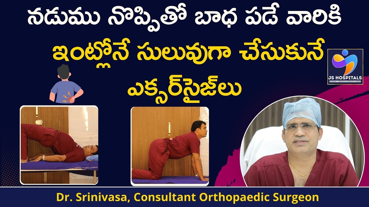 నడుము నొప్పికి 8 బెస్ట్‌ ఎక్సర్‌సైజ్‌లు || Best Home Exercises For Back Pain Relief || JS Hospitals